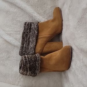 Rachel Comey Colton Suede Cuffed Heeled Ankle Boots